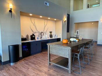 Clubhouse kitchen and lounge