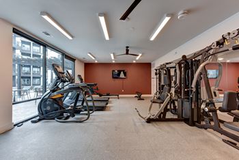 Fitness center with cardio equipment and strength machines