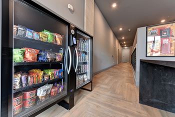 Hallway vending machines with snacks and beverages 1