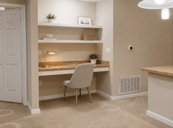 Custom built-in desk