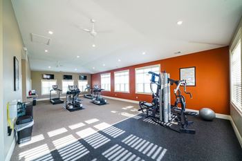 Gym with cardio equipment