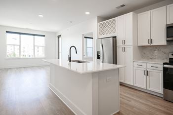 A large white kitchen