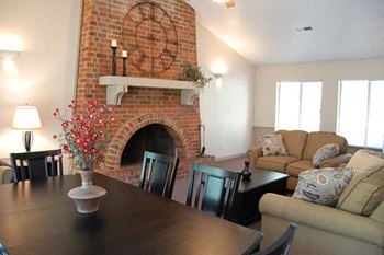 Clubhouse with fireplace