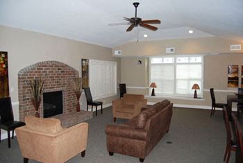 Clubhouse with fireplace
