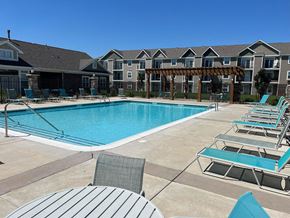 Maize apartment for rent - Sparkling Pool beside Community Building at Copper Creek Apartment Homes in Maize, Kansas