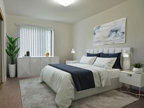 Davison apartment for rent - Bedroom With Expansive Windows at Charter Oaks Apartments, Davison, MI