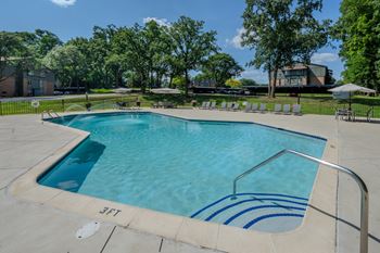 Sparkling outdoor swimming pool