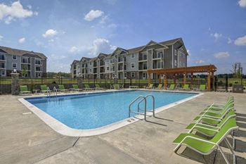 Resort style pool with sundeck