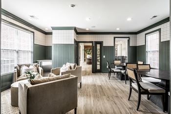 Leasing office with couches and chairs
