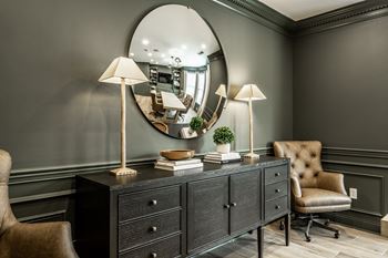 Business center with modern furnishings 