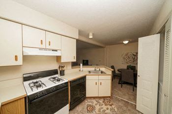 Kitchen with gas range