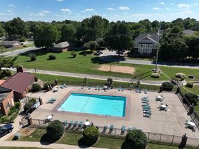 Springfield apartment for rent - Aerial View of Pool at Old Monterey Apartments, Springfield, MO