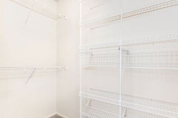 Walk-in closet with organizers