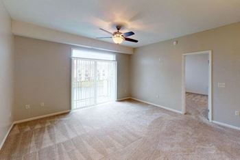 Living room with ceiling fan