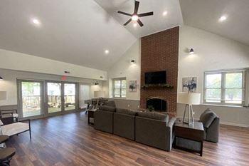 Clubhouse with fireplace