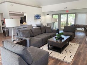 Grand Rapids apartment for rent - Community Building with Seating Areas at Green Ridge Apartments, Grand Rapids, Michigan