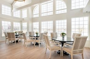 Indianapolis apartment for rent - A dining room with a table and chairs. at Sundance Apartments, Indianapolis, Indiana