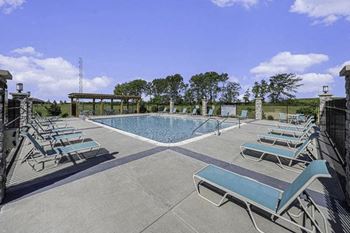 Swimming pool with large sundeck