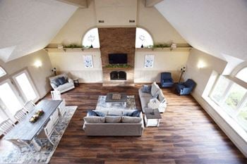 Community building with high ceiling