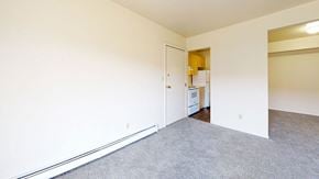 Kenosha apartment for rent - Living/Dining Areas with breakfast bar  at Wood Creek Apartments, Kenosha