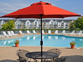 Belleville apartment for rent - Swimming Pool and Sundeck at Southport Apartments, Belleville, Michigan