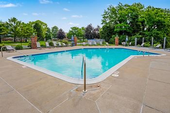 Sparkling outdoor pool