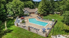 Byron Center apartment for rent - Aerial View Of The Pool at Byron Lakes Apartments, Michigan