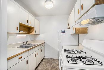 Kitchen with gas stove