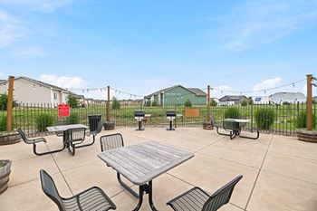 Grilling area with seating