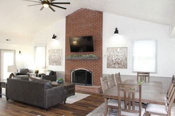 Clubhouse with fireplace