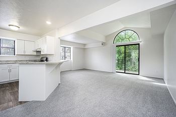 An enlarged living room with an extra window 