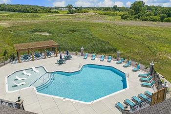 A large outdoor swimming pool 