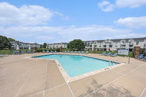 Kalamazoo townhouse for rent - Outdoor Pool with Large Sundeck at Gull Prairie/Gull Run Apartments and Townhomes, Kalamazoo, Michigan