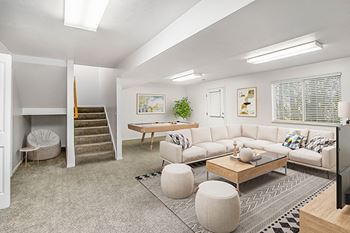 Finished basement area