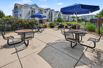 Grilling area with seating