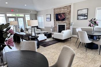 Clubhouse with fireplace wall 