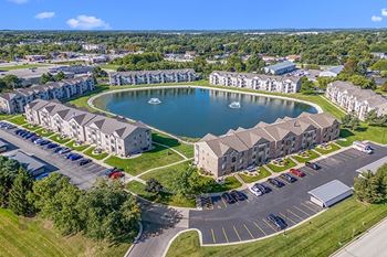 Ponds with fountains 