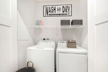 Full size washers and dryers