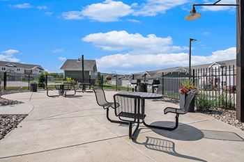 Grilling area with seating