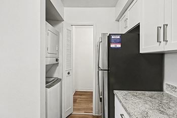 Luxury apartments include a washer/dryer