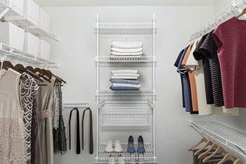 Closets with organizers