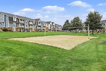 Sand volleyball court
