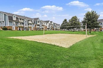 Sand volleyball court