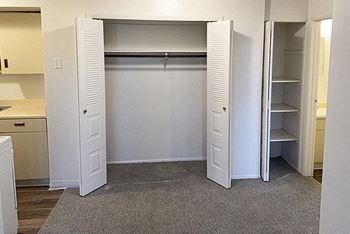Large dining room and linen closets 