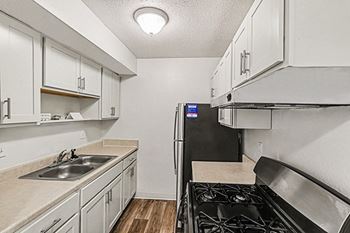 Kitchen with gas range