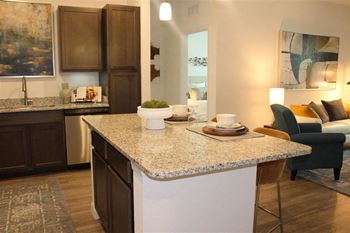 Granite countertops and kitchen islands