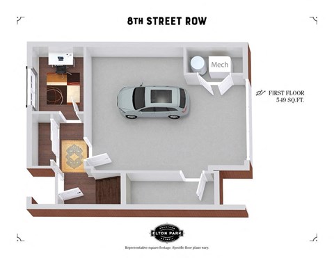 Floor plan for 3 beds, 2.5 baths, 1774 sqft