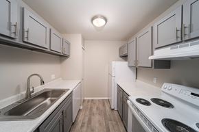 Waterford apartment for rent - modern kitchen with ceiling light