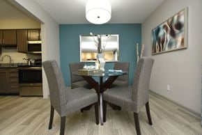 Indianapolis apartment for rent - a dining room with a table and chairs