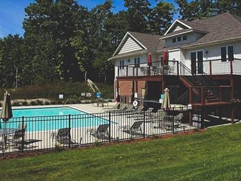 Sparkling outdoor swimming pool